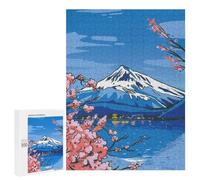 500 PCS Rompecabezas para Adultos Beautiful MT Fuji Sakura Rompecabezas para Adultos Juegos De Relajación Regalos para Mujeres Regalos De Cumpleaños 500 PCS
