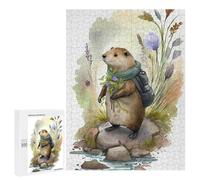 500 PCS Rompecabezas para Adultos Beaver Wild Animal Rompecabezas para Adultos Juegos Divertidos Vacaciones En Casa Matar El Tiempo Regalos De Cumpleaños Y Únicos 500 PCS