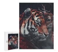 500 PCS Rompecabezas para Adultos Bengal Tiger Deer Love Rompecabezas para Adultos Juegos De Relajación Regalos para Mujeres Regalos De Cumpleaños 500 PCS