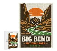 500 PCS Rompecabezas para Adultos Big Bend National Park Poster Rompecabezas para Adolescentes Regalo De Cumpleaños Ayuda A Ejercitar El Cerebro Juego Desafiante Regalos 500 PCS