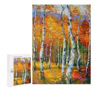 500 PCS Rompecabezas para Adultos Birches in The Sun Rompecabezas para Adultos Juguete Decoración De Pared Mejora Los Recuerdos Regalos para Amigos Y Familiares 500 PCS