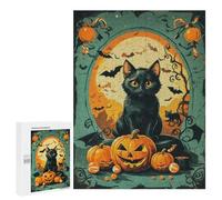 500 PCS Rompecabezas para Adultos Black Cat Vintage Juego Familiar De Rompecabezas Análisis Y Lógica Interacción Entre Padres E Hijos 500 PCS