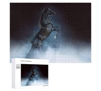 500 PCS Rompecabezas para Adultos Black Horse Rearing Rompecabezas para Adultos Juguetes De Bricolaje Análisis Y Lógica Cumpleaños Y Navidad 500 PCS