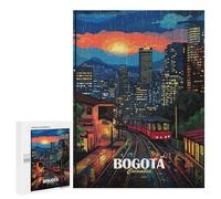 500 PCS Rompecabezas para Adultos Bogota Colombia Cityscape Rainy Night Rompecabezas para Adultos Juguetes De Bricolaje Decoración del Hogar Difíciles Y Desafiantes 500 PCS