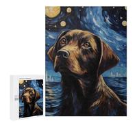 500 PCS Rompecabezas para Adultos Brown Labrador Dog Rompecabezas para Adultos Juegos Relajantes Corte De Precisión Cumpleaños Y Navidad 500 PCS