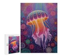 500 PCS Rompecabezas para Adultos Colorful Jellyfish Art Print-3 Rompecabezas para Adolescentes: Mejora La Memoria. Cada Pieza Es Única. Juguetes Y Juegos Educativos 500 PCS