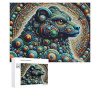 500 PCS Rompecabezas para Adultos Colorful Mosaic Dog Art Rompecabezas para Adultos Juegos De Relajación Regalo De Cumpleaños Cumpleaños Y Navidad 500 PCS