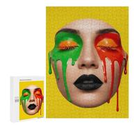 500 PCS Rompecabezas para Adultos Colorful Paint Drip Beauty Portrait Rompecabezas para Adultos Juegos Familiares Regalos para Mujeres Interacción Entre Padres E Hijos 500 PCS