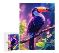 500 PCS Rompecabezas para Adultos Colorful Toucan on Branch Rompecabezas para Adultos Juguete Decoración De Pared Arte De Pared Desafiante De Completar 500 PCS