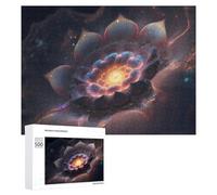 500 PCS Rompecabezas para Adultos Cosmic Bloom A Fractal Symphony of Colors Rompecabezas Juguetes Antiestrés Regalos para Mujeres Difíciles Y Desafiantes 500 PCS