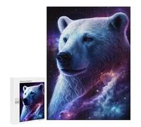 500 PCS Rompecabezas para Adultos Cosmic Polar Bear Art Print-2 Rompecabezas para Adultos para La Diversión Familiar para Cumpleaños, Navidad, Juego De Desafío Único 500 PCS