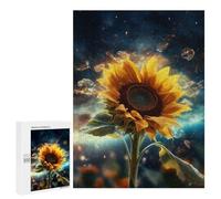500 PCS Rompecabezas para Adultos Cosmic Sunflower Bloom-4 Rompecabezas para Adultos Juegos De Relajación Regalo De Cumpleaños Cumpleaños Y Navidad 500 PCS