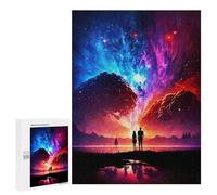 500 PCS Rompecabezas para Adultos Couple Galaxy Landscape Rompecabezas para Adultos Juguete Decoración De Pared Mejora Los Recuerdos Regalos para Amigos Y Familiares 500 PCS