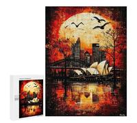 500 PCS Rompecabezas para Adultos Crimson Tide Gothic Sydney at Sunset Rompecabezas para Adultos Juegos De Relajación Regalos para Mujeres Regalos De Cumpleaños 500 PCS