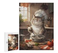 500 PCS Rompecabezas para Adultos Cute Cartoon Cat Rompecabezas para Adultos Juego De Ingenio Pero Divertidos Y Regalos Humorísticos para Amigos Y Familiares 500 PCS