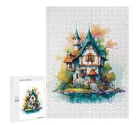 500 PCS Rompecabezas para Adultos Cute House Rabbit Juego Familiar De Rompecabezas Análisis Y Lógica Interacción Entre Padres E Hijos 500 PCS