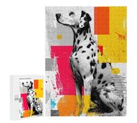 500 PCS Rompecabezas para Adultos Dalmatian Dog with Abstract Background Rompecabezas para Adultos Juguetes De Bricolaje Decoración del Hogar Difíciles Y Desafiantes 500 PCS
