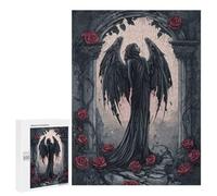 500 PCS Rompecabezas para Adultos Dark Gothic Angel in Ruins Rompecabezas para Adultos Juego De Ingenio Pero Divertido Y Humorístico Actividades Divertidas En Casa, 500 PCS