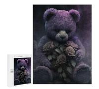 500 PCS Rompecabezas para Adultos Dark Teddy Rompecabezas para Adultos Juegos Familiares Regalos para Mujeres Interacción Entre Padres E Hijos 500 PCS
