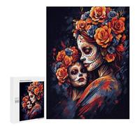 500 PCS Rompecabezas para Adultos Day of The Dead Beauty Rompecabezas para Adultos Juegos De Relajación Regalos para Mujeres Regalos De Cumpleaños 500 PCS