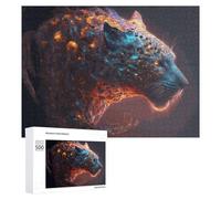 500 PCS Rompecabezas para Adultos Digital Leopard A Mesmerizing Fusion of Nature and Technology Rompecabezas Juguetes Antiestrés Regalos para Mujeres Difíciles Y Desafiantes 500 PCS
