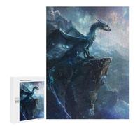 500 PCS Rompecabezas para Adultos Dragon On The Cliff Edge Rompecabezas para Adultos Juego De Ingenio Pero Divertidos Y Regalos Humorísticos para Amigos Y Familiares 500 PCS
