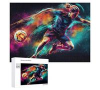 500 PCS Rompecabezas para Adultos Dynamic Soccer Action Rompecabezas para Adultos Juguetes Antiestrés Decoración del Hogar Cumpleaños Y Navidad 500 PCS