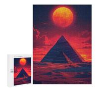 500 PCS Rompecabezas para Adultos Egyptian Pyramid Sunset Rompecabezas para Adultos Juguetes De Bricolaje Análisis Y Lógica Cumpleaños Y Navidad 500 PCS