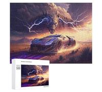 500 PCS Rompecabezas para Adultos Electric Dragon Car Lightning Desert Rompecabezas para Adultos Juguetes De Bricolaje Análisis Y Lógica Cumpleaños Y Navidad 500 PCS