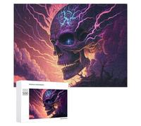500 PCS Rompecabezas para Adultos Electric Skull Artwork -1 Rompecabezas para Adultos Juegos De Relajación Carrera De Velocidad De Manos 500 PCS