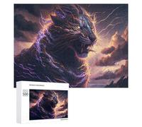 500 PCS Rompecabezas para Adultos Electric Tiger Roar Wild Energy Unleashed! Rompecabezas para Adultos Juguete Decoración De Pared Decoración 500 PCS