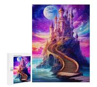 500 PCS Rompecabezas para Adultos Enchanted Castle by The Sea Rompecabezas Juguetes Antiestrés Regalos para Mujeres Difíciles Y Desafiantes 500 PCS