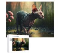 500 PCS Rompecabezas para Adultos Enchanted Forest Sphynx Cat Rompecabezas Juguetes Antiestrés Regalos para Mujeres Difíciles Y Desafiantes 500 PCS