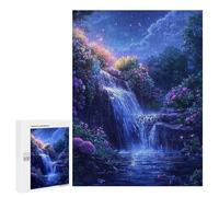 500 PCS Rompecabezas para Adultos Enchanted Nightfall Waterfall Rompecabezas para Adolescentes Mejora La Memoria Difícil Y Desafiante 500 PCS