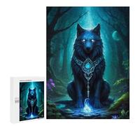 500 PCS Rompecabezas para Adultos Enchanted Wolf in Mystic Forest -1 Rompecabezas para Adultos Juego De Ingenio Pero Divertidos Y Regalos Humorísticos para Amigos Y Familiares 500 PCS