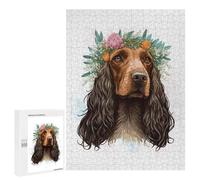 500 PCS Rompecabezas para Adultos English Cocker Spaniel Art Rompecabezas para Adultos Juegos Familiares Regalos para Mujeres 500 PCS