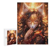 500 PCS Rompecabezas para Adultos Fairy Fox Girl Anime Rompecabezas para Adultos Juegos Relajantes Corte De Precisión Cumpleaños Y Navidad 500 PCS