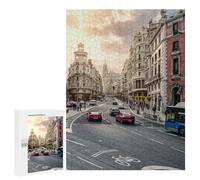 500 PCS Rompecabezas para Adultos Famous Gran Vía, Madrid, Spain Rompecabezas para Adultos Juego De Ingenio Regalo De Cumpleaños Difícil Y Desafiante 500 PCS