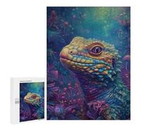 500 PCS Rompecabezas para Adultos Fantasy Lizard in Amazon Rainforest-2 Rompecabezas para Adultos Juguetes Antiestrés Pero Regalos Divertidos Y Humorísticos para Amigos Y Familiares 500 PCS