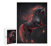 500 PCS Rompecabezas para Adultos Flaming Horse Artwork Rompecabezas para Adultos Juegos De Relajación Regalos para Mujeres Regalos De Cumpleaños 500 PCS