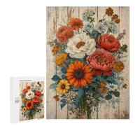 500 PCS Rompecabezas para Adultos Flowers Vintage Rompecabezas para Adultos Juegos Divertidos Regalos para Mujeres Desafiantes De Completar 500 PCS