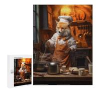 500 PCS Rompecabezas para Adultos Fox Cooking Kitchen Funny Rompecabezas para Adultos Juguete Decoración De Pared Mejora Los Recuerdos Regalos para Amigos Y Familiares 500 PCS