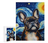 500 PCS Rompecabezas para Adultos French Bulldog Night Rompecabezas para Adultos Juegos De Relajación Regalos para Mujeres Regalos De Cumpleaños 500 PCS