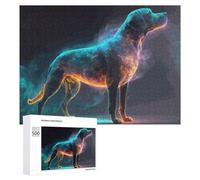 500 PCS Rompecabezas para Adultos Galactic Canine A Cosmic Dog in Space Rompecabezas para Adultos Juguete Decoración De Pared Pero Divertido Y Humorístico Desafiante De Completar 500 PCS