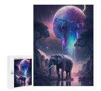 500 PCS Rompecabezas para Adultos Galactic Elephant Majesty -3 Rompecabezas para Adultos Juegos Relajantes Corte De Precisión Cumpleaños Y Navidad 500 PCS