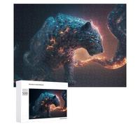 500 PCS Rompecabezas para Adultos Galactic Leopard Cosmic Majesty Rompecabezas para Adultos Juguetes Antiestrés Decoración del Hogar Cumpleaños Y Navidad 500 PCS