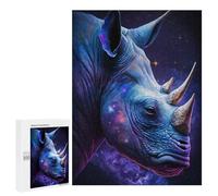 500 PCS Rompecabezas para Adultos Galactic Rhino Portrait-11 Rompecabezas para Adultos Juguetes Antiestrés Pero Regalos Divertidos Y Humorísticos para Amigos Y Familiares 500 PCS