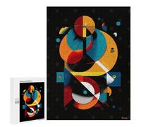 500 PCS Rompecabezas para Adultos Geometric Orbit - Modern Abstract in Motion Rompecabezas para Adultos Juego De Ingenio Pero Divertido Y Humorístico Actividades Divertidas En Casa, 500 PCS