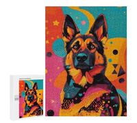 500 PCS Rompecabezas para Adultos German Shepherd Pop Art Pop-Art Dog Print Rompecabezas para Adultos Juegos De Relajación Regalos para Mujeres Regalos De Cumpleaños 500 PCS
