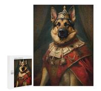 500 PCS Rompecabezas para Adultos German Shepherd The King Rompecabezas para Adultos Juegos Divertidos Regalos para Mujeres Desafiantes De Completar 500 PCS